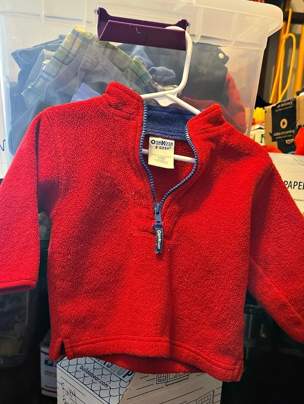 OshKosh B'gosh Red Fleece Jacket Baby 18M